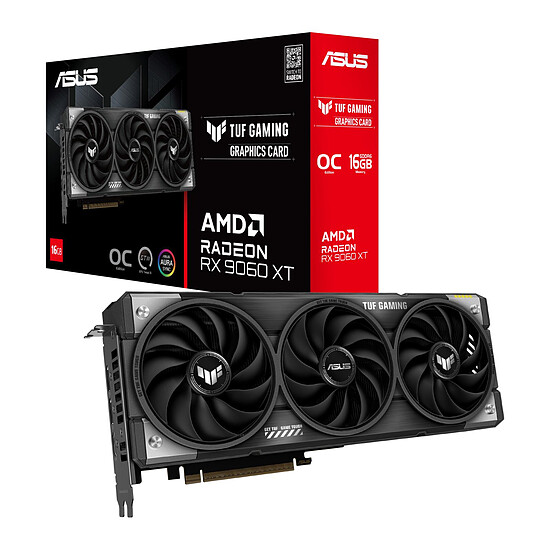 Carte graphique Asus TUF Radeon RX 9060 XT 16G GDDR6 OC Edition