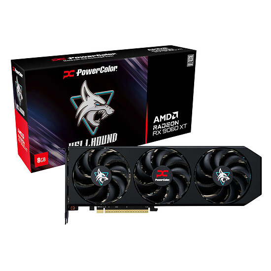 Carte graphique PowerColor Hellhound AMD Radeon RX 9060 XT 8GB GDDR6