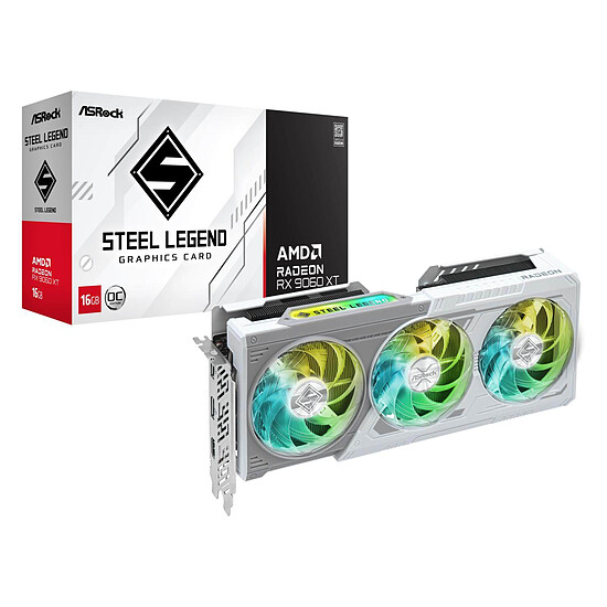 Carte graphique ASRock AMD Radeon RX 9060 XT Steel Legend 16GB OC - Autre vue