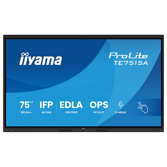 Écran dynamique iiyama 75" LED - ProLite TE7515A-B1AG 