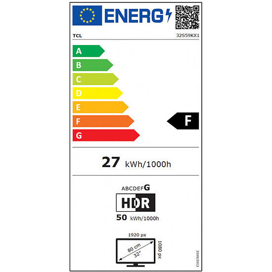 TV TCL 32S59K - TV UD HDR - 80cm - Autre vue
