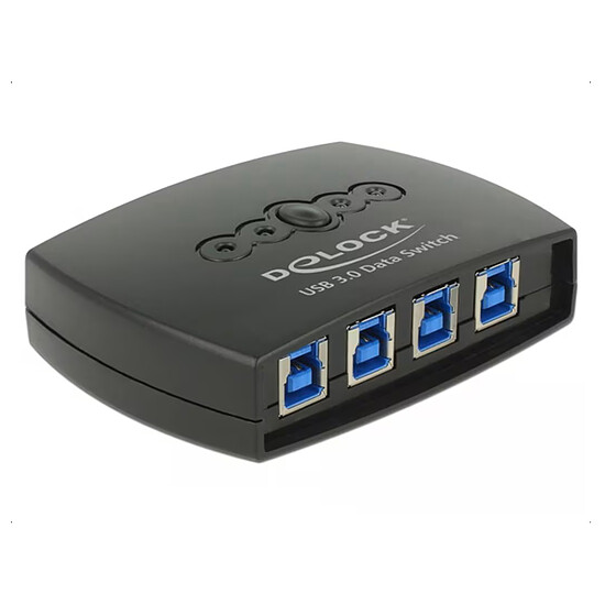 Accessoires USB DeLock Commutateur 4 PC vers 1 périphérique USB 3.0 avec 4 entrées USB-B / 1 sortie USB-A - Autre vue