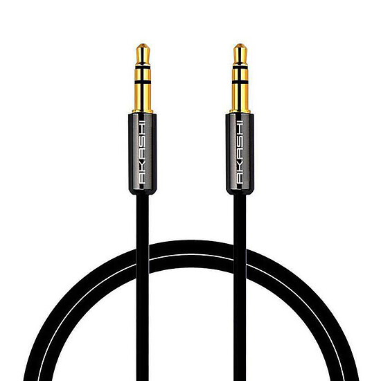 Câble Jack Akashi câble audio stéréo jack 3.5 mm M/M - 1 m - Autre vue