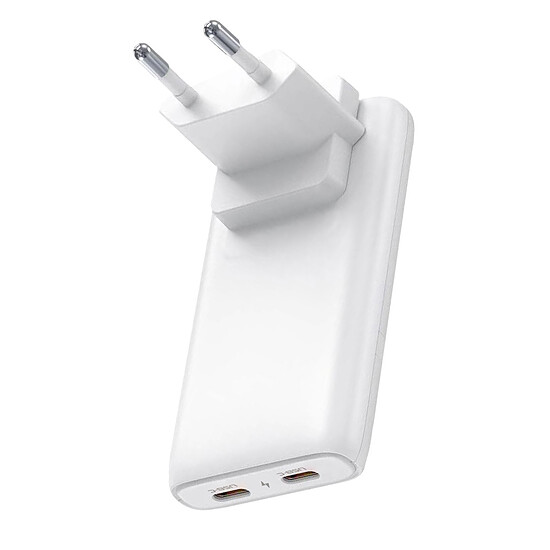Chargeur Akashi Chargeur Secteur 65W Universel USB-C Blanc - Autre vue