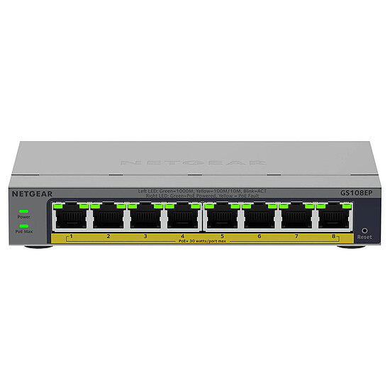 Switch et Commutateur Netgear Easy Smart GS108EP - Autre vue