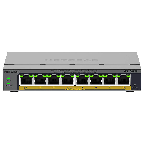 Switch et Commutateur Netgear Easy Smart GS108EPP - Autre vue