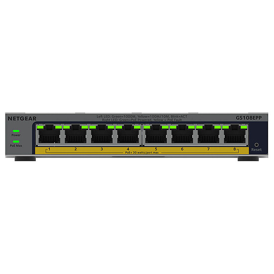 Switch et Commutateur Netgear Easy Smart GS108EPP - Autre vue