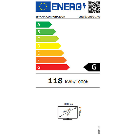 Écran dynamique iiyama 65" LED - ProLite LH5581UHSG-1AG  - Autre vue