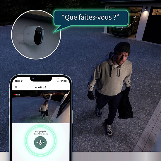Caméra IP Arlo Pro 5 Spotlight - Blanc x3 - Autre vue