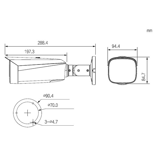 Caméra IP Dahua IPC-HFW3449T1-AS-PV-S5 (2.8 mm) - Autre vue
