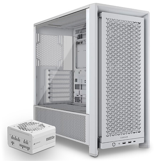 Boîtier PC Corsair FRAME 4000D + RM850e - Blanc - Autre vue