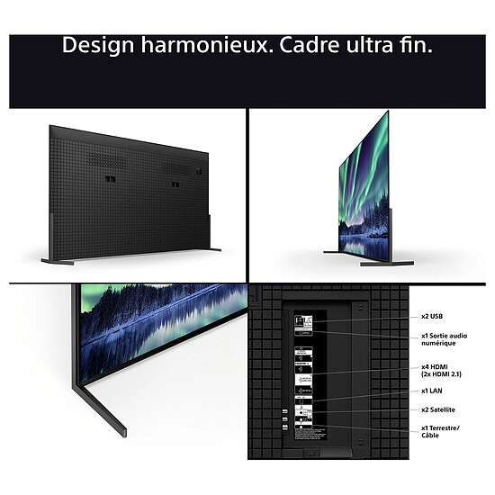 TV Sony BRAVIA 8II (K-55XR8M25B) - TV Oled 4K UHD HDR - 139 cm - Autre vue