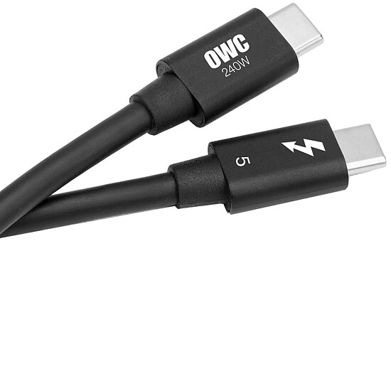 Câble USB OWC Câble Thunderbolt 5 (80 Gb/s) USB-C - M/M - 1 m - Noir - Autre vue