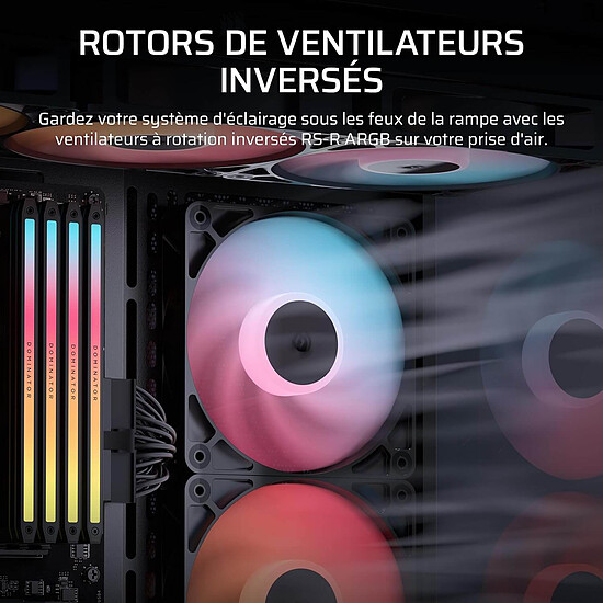 Ventilateur Boîtier Corsair RS120-R ARGB Triple Pack - Noir - Autre vue