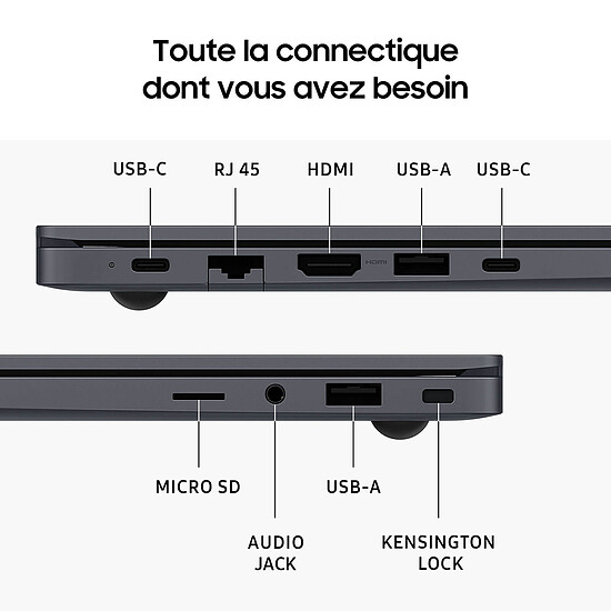 PC portable Samsung Galaxy Book4 (NP754XGK-KS2FR) - Argent - Autre vue