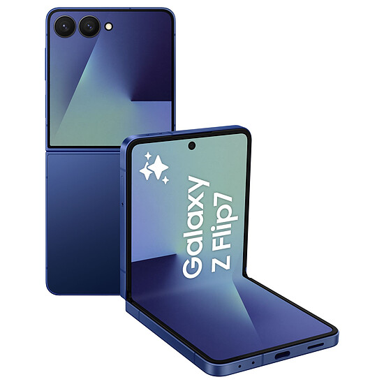 Smartphone reconditionné Samsung Galaxy Z Flip7 (Bleu) - 256 Go - 12 Go · Reconditionné - Autre vue