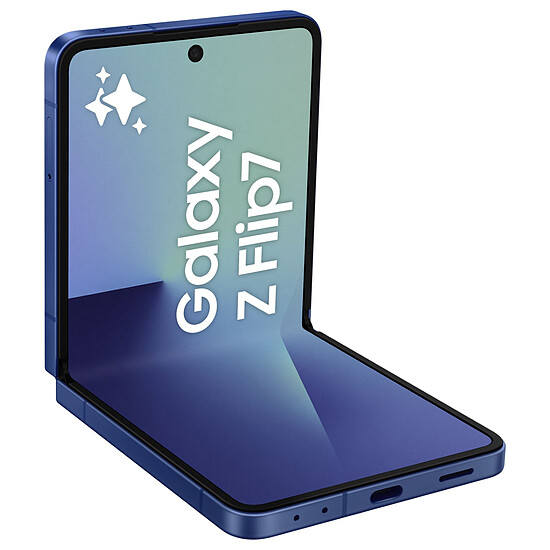Smartphone reconditionné Samsung Galaxy Z Flip7 (Bleu) - 256 Go - 12 Go · Reconditionné - Autre vue
