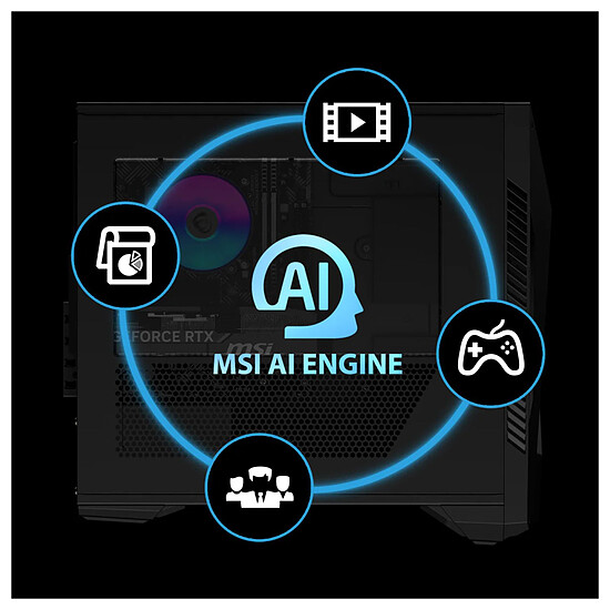 PC de bureau MSI MAG Infinite S3 14NVM7-3002EU - Windows 11  + écran MSI MP341CQ - Autre vue