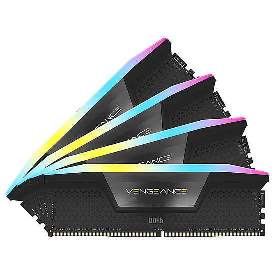 Mémoire RAM Corsair Vengeance RGB - 4 x 24 Go (96 Go) - DDR5 6400 MHz - CL32 
