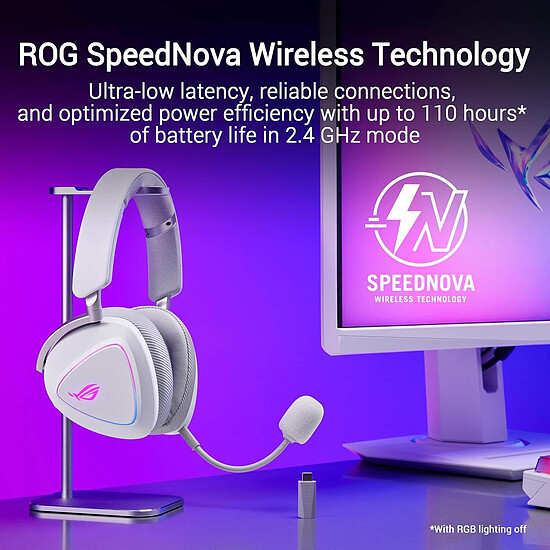 Casque micro Asus ROG Delta II - Blanc - Autre vue