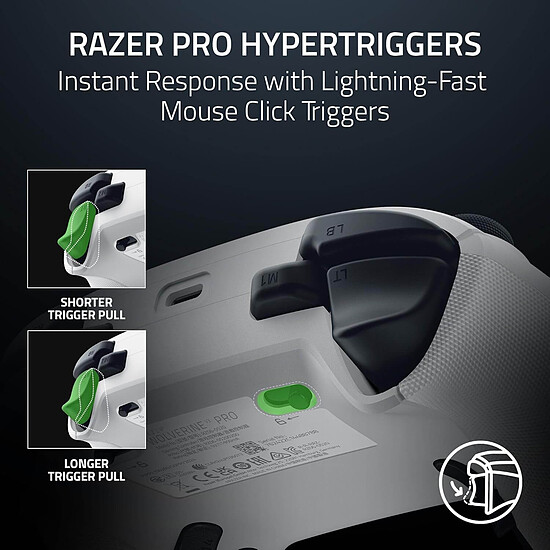Manette de jeu Razer Wolverine V3 Pro - Blanc - Autre vue
