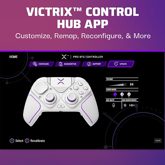 Manette de jeu PDP Victrix Pro BFG PlayStation - Blanc - Autre vue