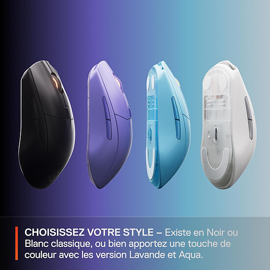 Souris PC SteelSeries Rival 3 Wireless Gen 2 - Aqua - Autre vue