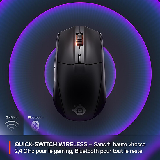 Souris PC SteelSeries Rival 3 Wireless Gen 2 - Noir - Autre vue