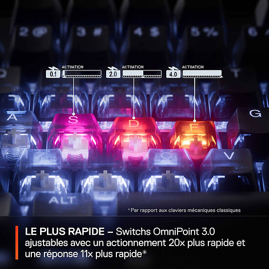 Clavier PC SteelSeries Apex Pro TKL Gen 3 - OmniPoint 3.0 - Autre vue