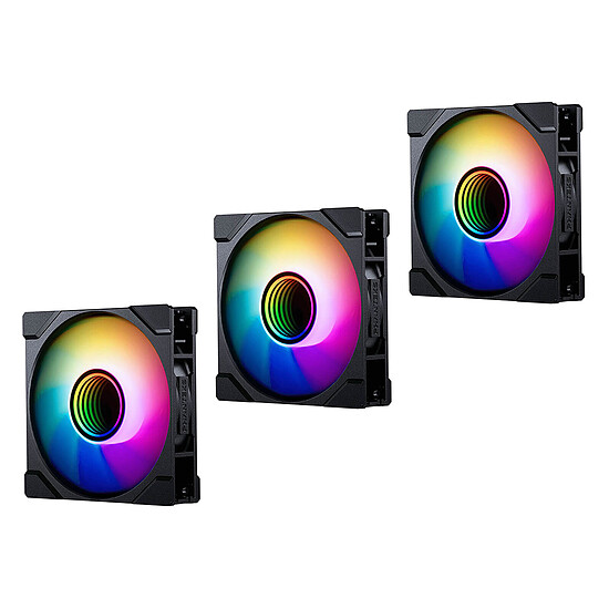 Ventilateur Boîtier Phanteks M25G2-120 D-RGB Reverse - Noir x3