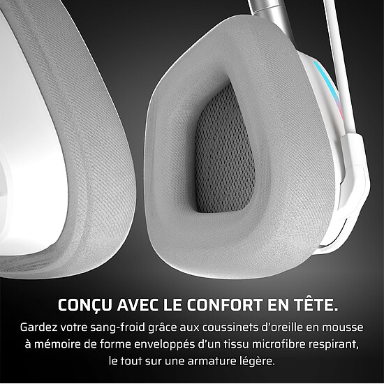 Casque micro Corsair VOID Wireless v2 - Blanc - Autre vue