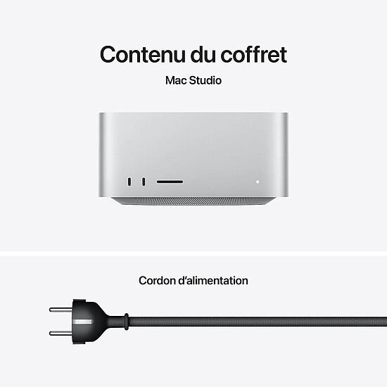 Mac et iMac Apple Mac Studio M3 Ultra SSD 2 To / Ram 256 Go - GPU 80 coeurs (MU973FN/A-CPU32-GPU80-256GB-2TB) - Autre vue