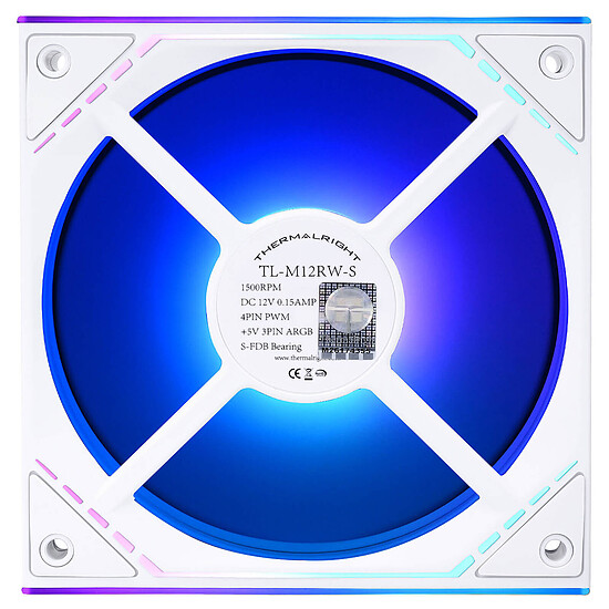 Ventilateur Boîtier Thermalright TL-M12R-S - Blanc - Autre vue