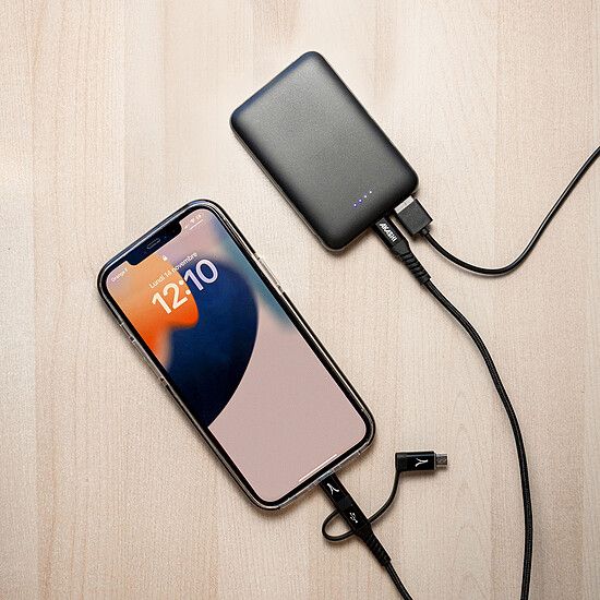 Batterie et powerbank Akashi Batterie de Secours Ultra Compacte 5 000 mAh (Noir) - Autre vue