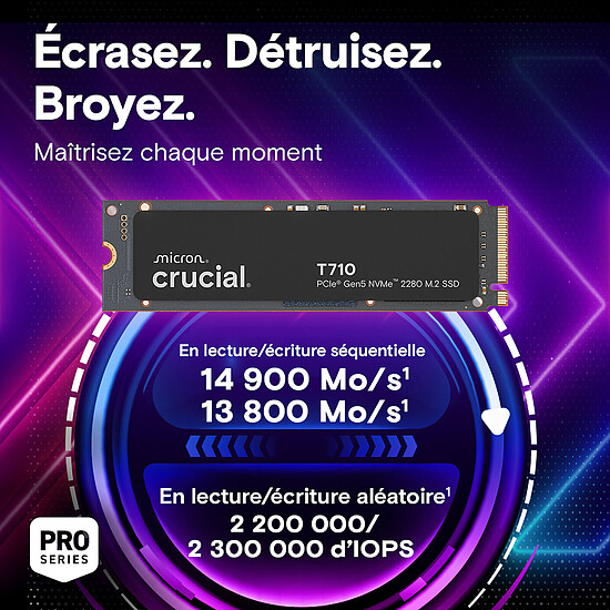 Disque SSD Crucial T710 - 1 To - Autre vue