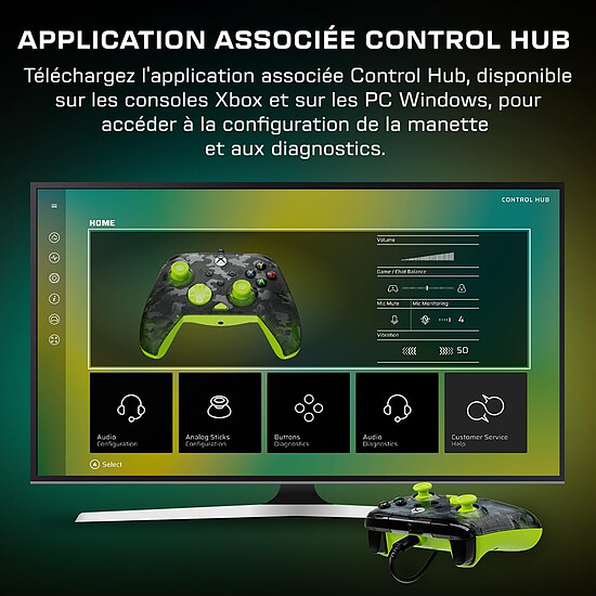 Manette de jeu Turtle Beach Rematch Core - Camo/Jaune - Autre vue