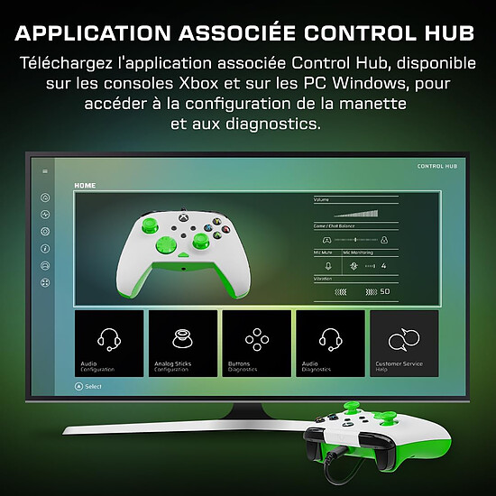 Manette de jeu Turtle Beach Rematch Core - Blanc/Vert - Autre vue