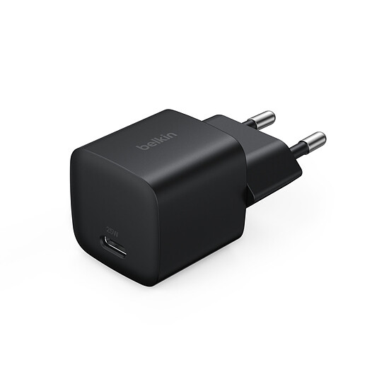 Chargeur Belkin BoostCharge Chargeur secteur USB-C (25 W) + Câble USB-C vers USB-C - Noir - Autre vue