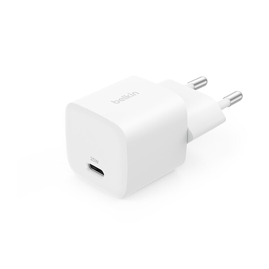 Chargeur Belkin BoostCharge Chargeur secteur USB-C (30 W) + Câble USB-C vers USB-C - Blanc - Autre vue