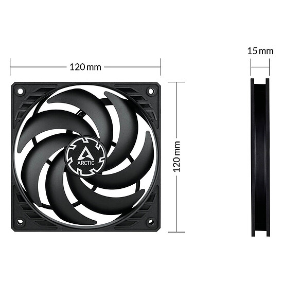Ventilateur Boîtier Arctic P12 SLIM PWM PST - Pack de 3 - Autre vue