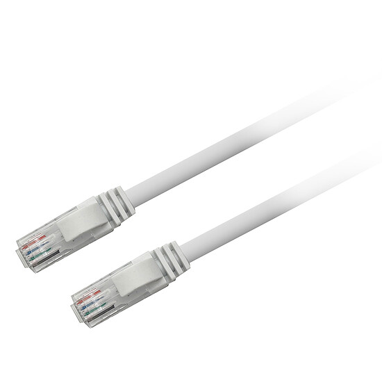 Câble RJ45 Textorm Câble RJ45 CAT 6 UTP - mâle/mâle - 0.5 m - Blanc - Autre vue