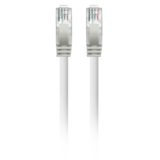 Câble RJ45 Textorm Câble RJ45 CAT 6 UTP - mâle/mâle - 0.5 m - Blanc - Autre vue