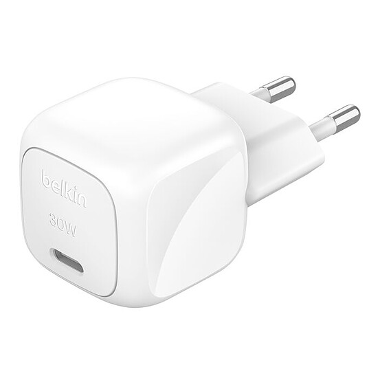 Chargeur Belkin Chargeur secteur USB-C compact 30 W - Blanc - Autre vue