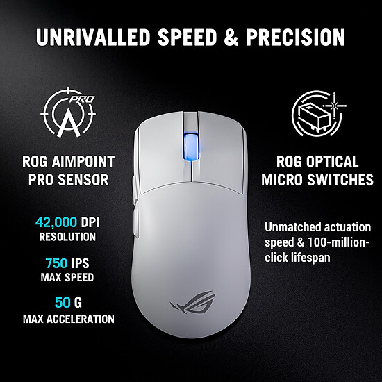 Souris PC Asus ROG Harpe II Ace - Moonlight - Autre vue