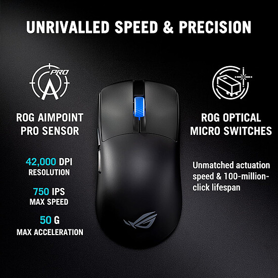 Souris PC Asus ROG Harpe II Ace - Noir - Autre vue