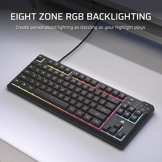 Clavier PC Corsair K55 Core TKL RGB - Autre vue
