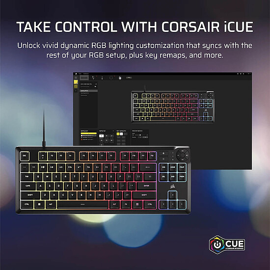 Clavier PC Corsair K55 Core TKL RGB - Autre vue