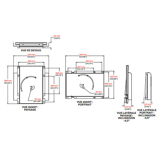 Support TV Support  TV Peerless-AV RMI3-FLIP2 - Autre vue