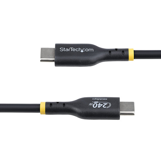 Câble USB StarTech.com Câble USB-C vers USB-C 2.0 - 240W 5A PD EPR - 2 m - Noir - Autre vue