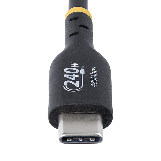 Câble USB StarTech.com Câble USB-C vers USB-C 2.0 - 240W 5A PD EPR - 2 m - Noir - Autre vue